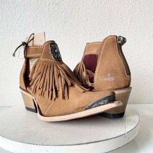 Very Gently Used - Junk Gypsy Lane Kiss Me at Midnight Bootie Fringe Boots